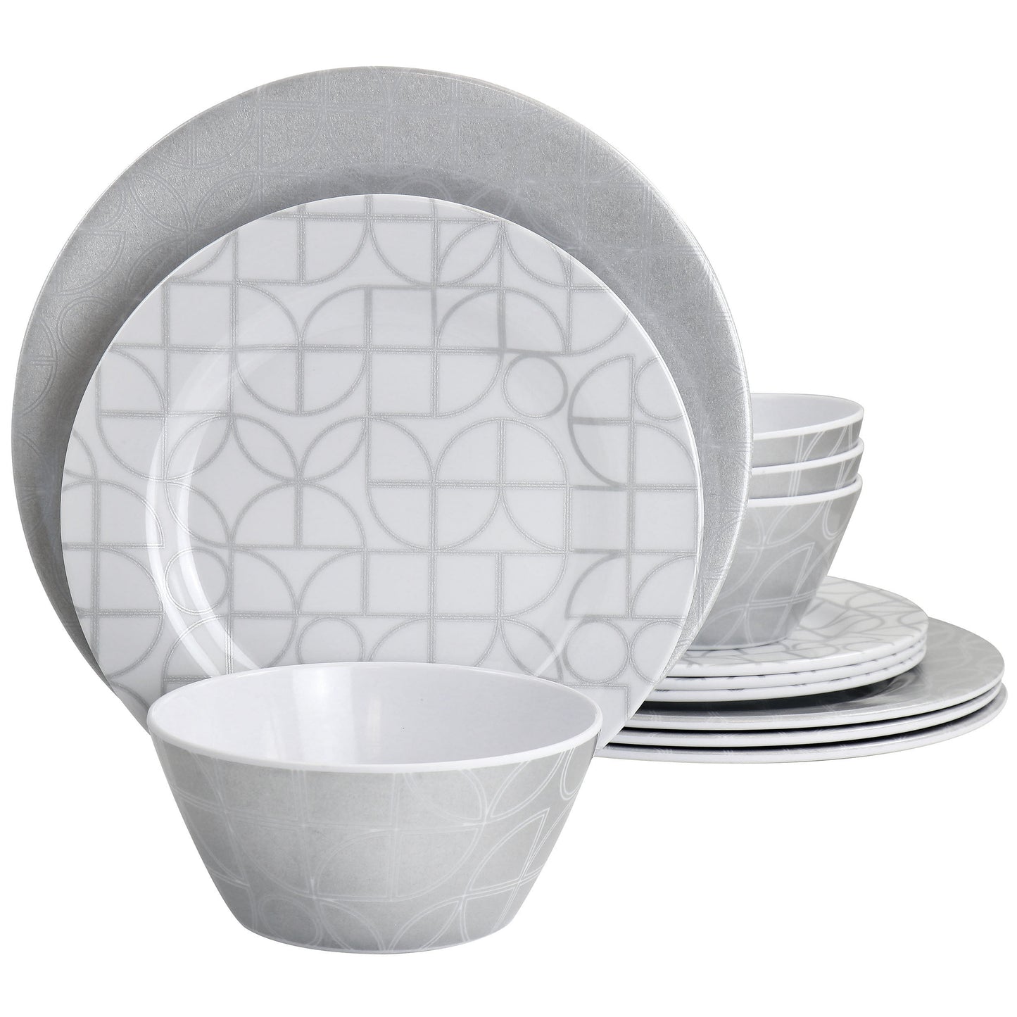 Laurie Gates California Designs Summer Bloom 12 Piece Melamine