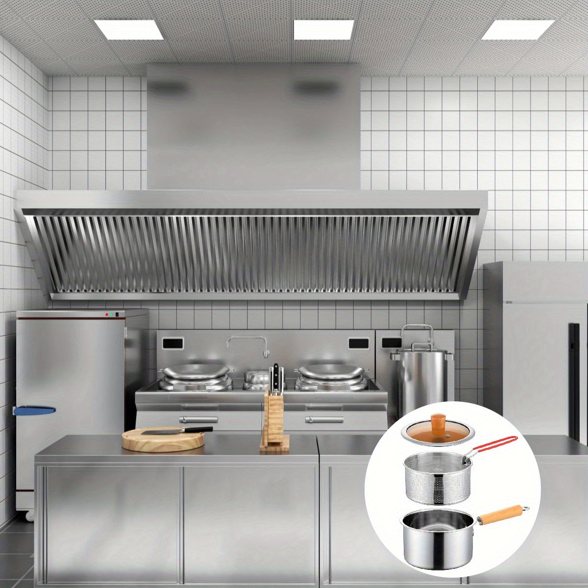 Stainless Steel MultiPurpose Cookware Set with Fry Basket