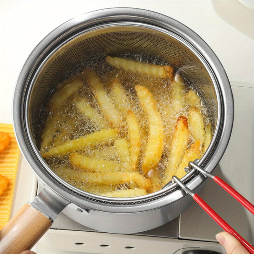 Stainless Steel MultiPurpose Cookware Set with Fry Basket