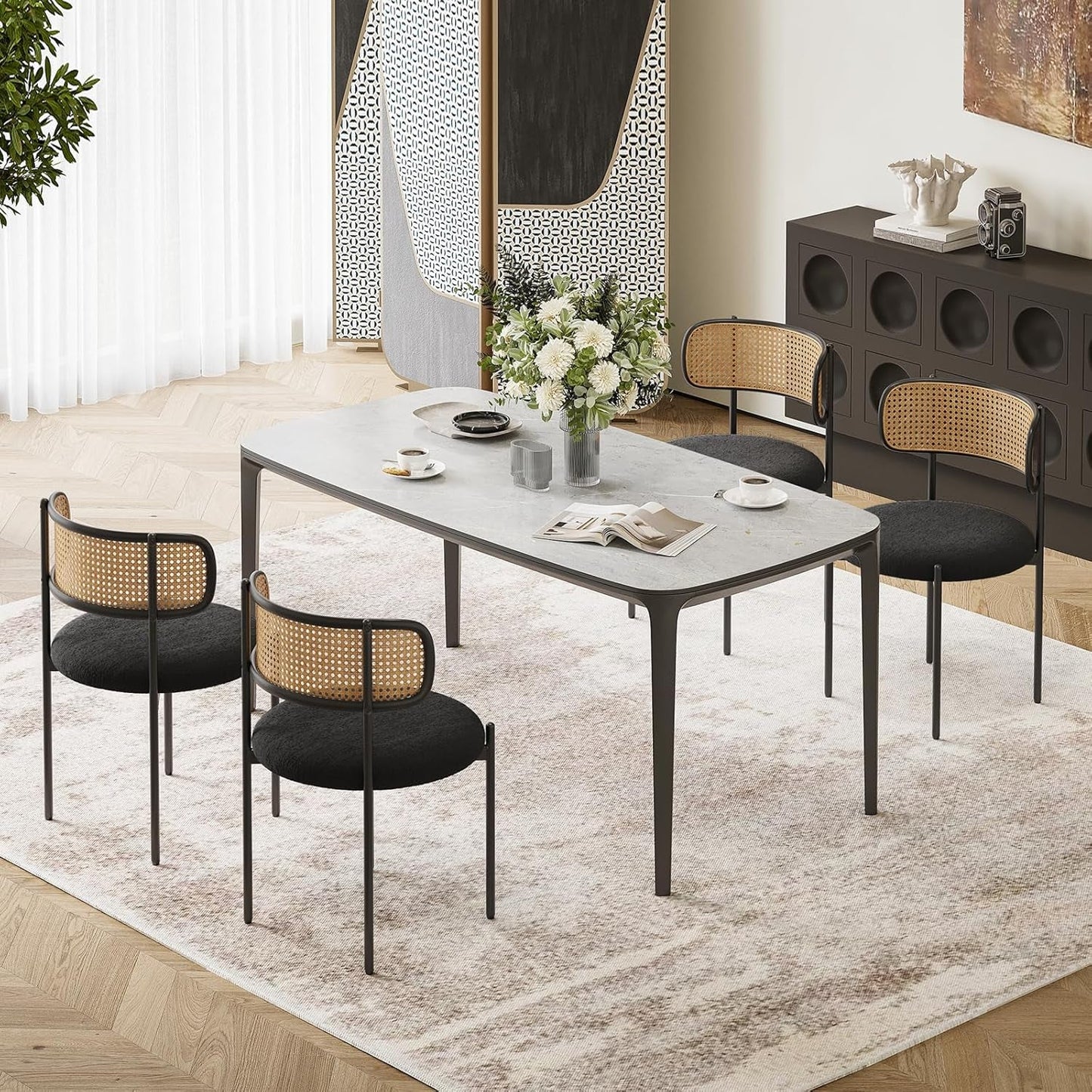 Kitchen Chairs Set of 4, Mid-Century Modern Dining Chairs,Kitchen - Festival Furnish