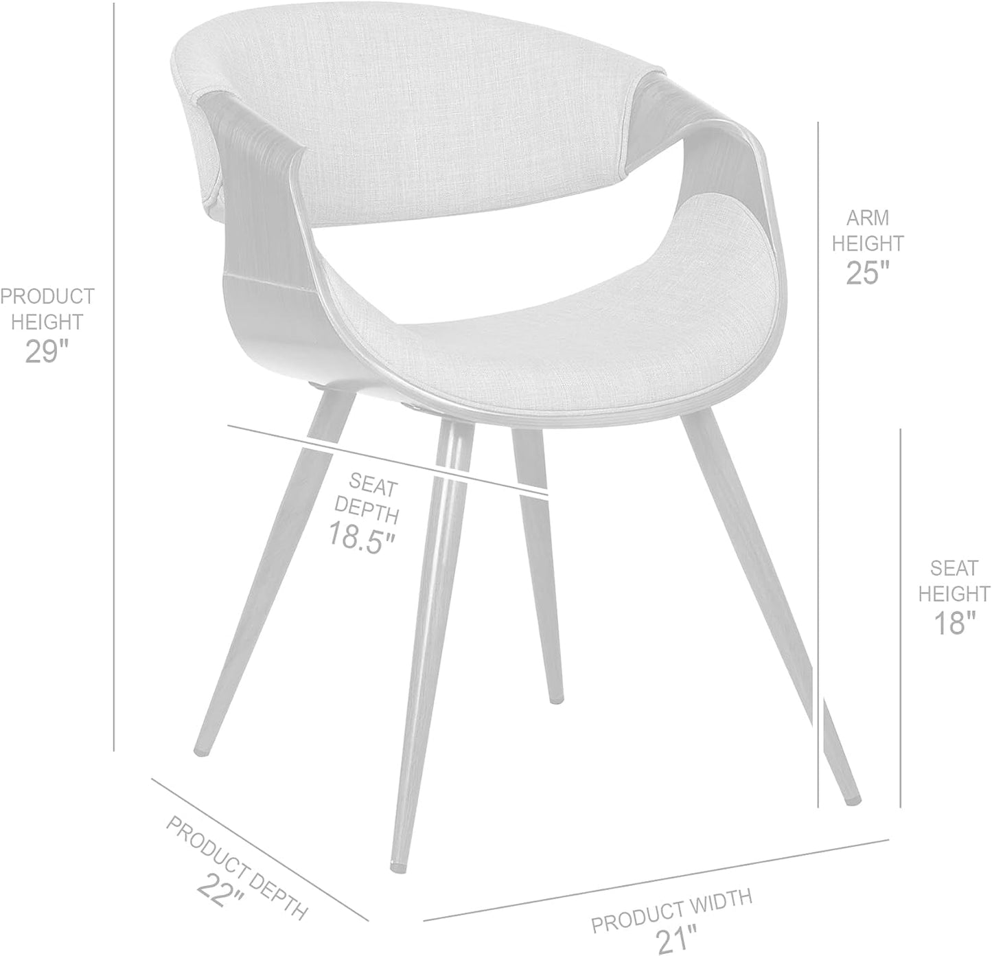 Butterfly Mid Century Modern Dining Chair for Kitchen Office Desk - Festival Furnish