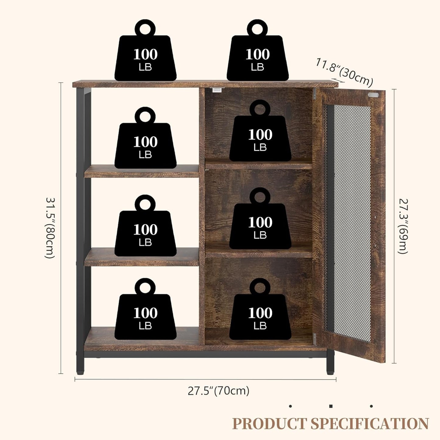 Mini Coffee Bar Cabinet with Storage, 27.5'' Small Kitchen Bar Table, - Festival Furnish