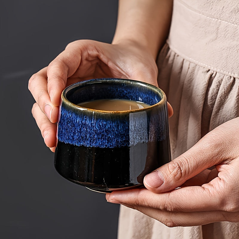 Set of 2 Japanese Kiln Ceramic Mugs 76oz Gradient Design