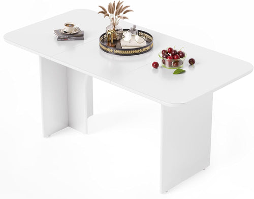 63-Inch Dining Table for 4-6 People, Large Kitchen Dinner Table with - Festival Furnish