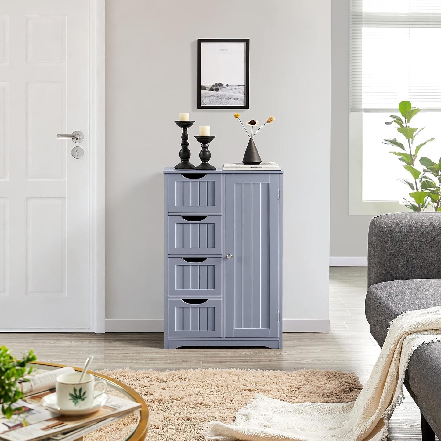 Bathroom Floor Cabinet, Freestanding Storage Organizer Unit Kitchen - Festival Furnish
