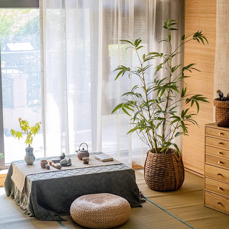 Artificial Bamboo Leaves in Pot