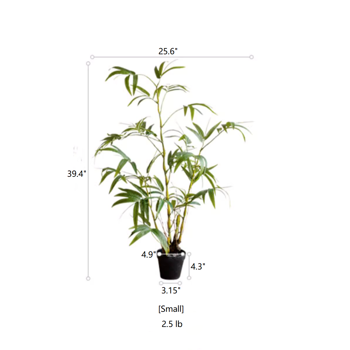 Artificial Bamboo Leaves in Pot