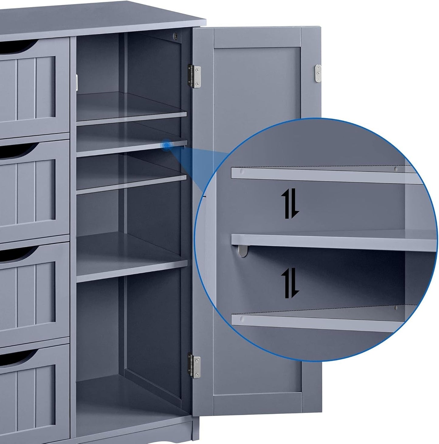 Bathroom Floor Cabinet, Freestanding Storage Organizer Unit Kitchen - Festival Furnish