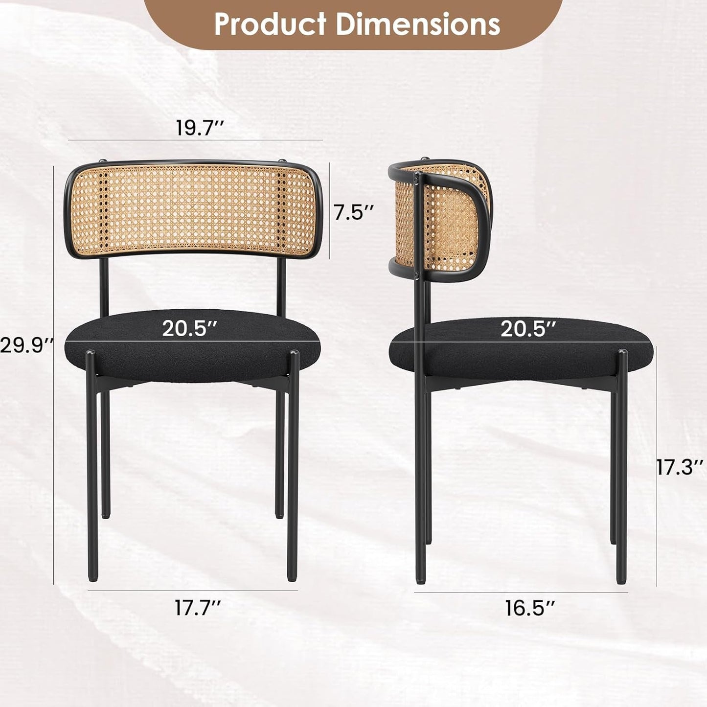 Kitchen Chairs Set of 4, Mid-Century Modern Dining Chairs,Kitchen - Festival Furnish