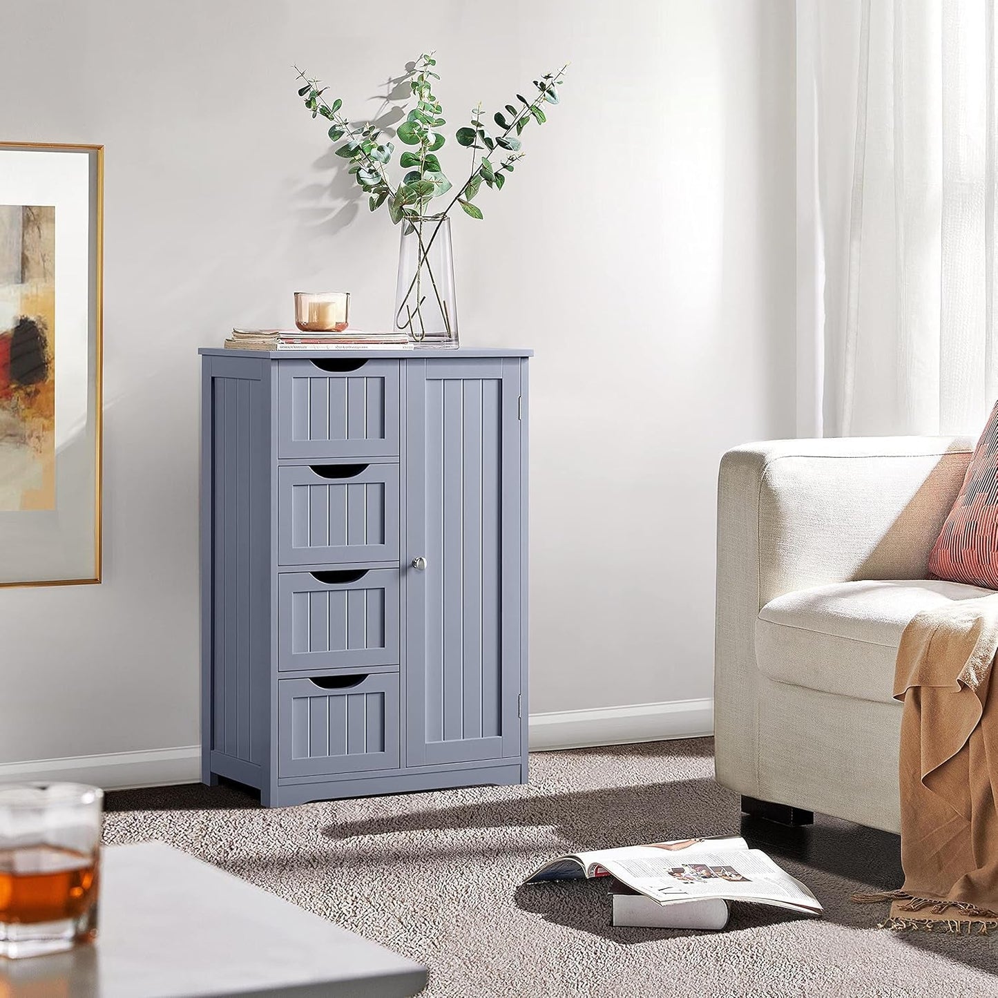 Bathroom Floor Cabinet, Freestanding Storage Organizer Unit Kitchen - Festival Furnish