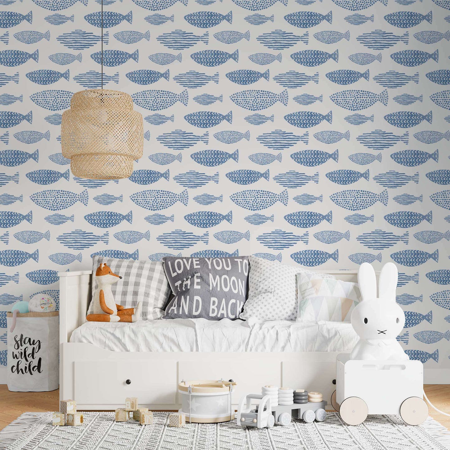 Blue fish wallpaper