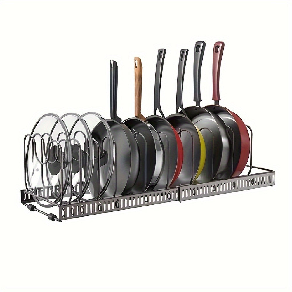 Expandable Multi-purpose Pot Organizer Rack with Adjustable Dividers