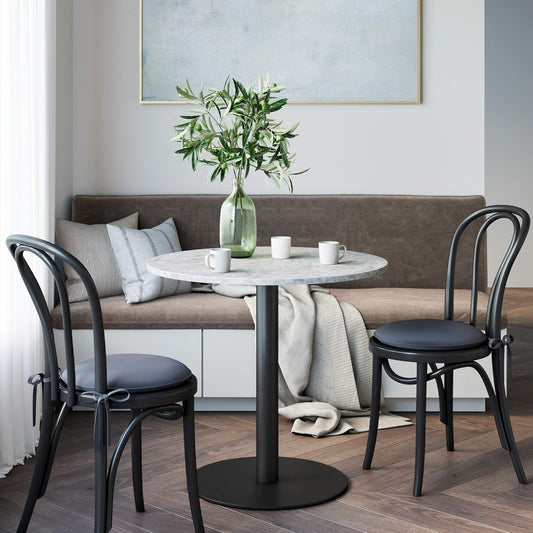 Bistro Lucy Small Mid-Century Modern Kitchen or Dining Table with Faux - Festival Furnish