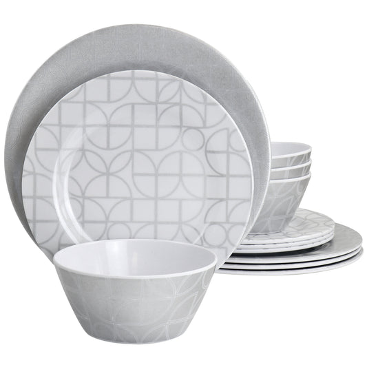 Laurie Gates California Designs Summer Bloom 12 Piece Melamine