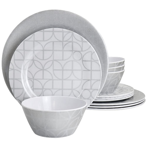 Laurie Gates California Designs Summer Bloom 12 Piece Melamine