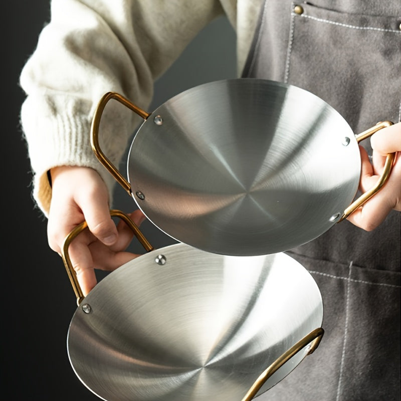 Durable Stainless Steel Wok Thick RoundBottom Soup Pot
