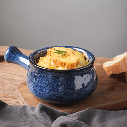 Versatile 700ml Ceramic Soup Pot with Handle for All Cooking