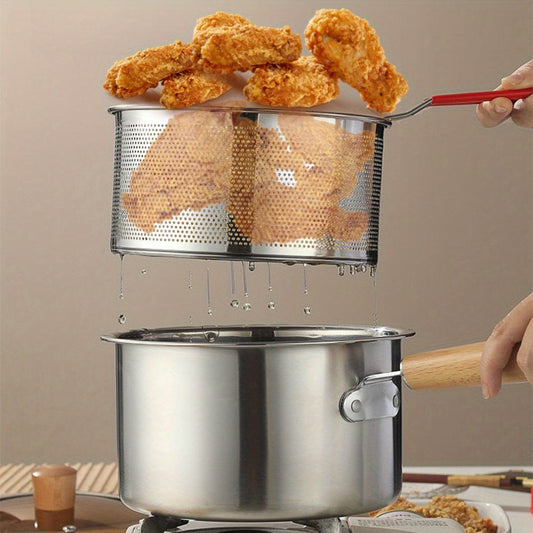Stainless Steel MultiPurpose Cookware Set with Fry Basket