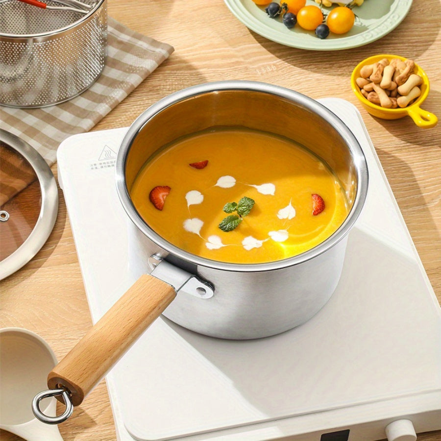 Stainless Steel MultiPurpose Cookware Set with Fry Basket
