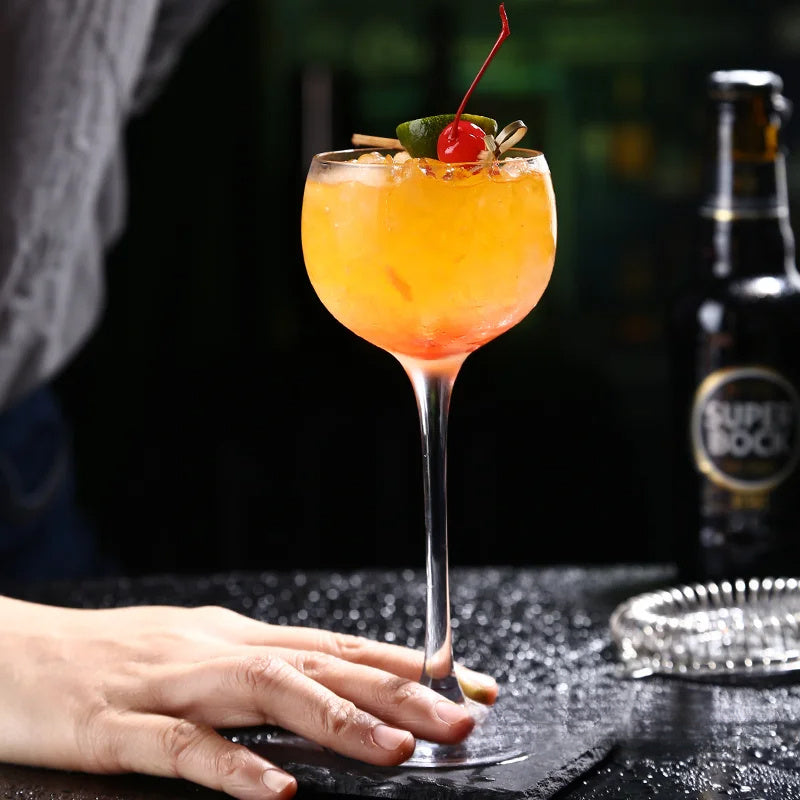 Elegant Japanese-Inspired Crystal Martini Glass - Perfect for