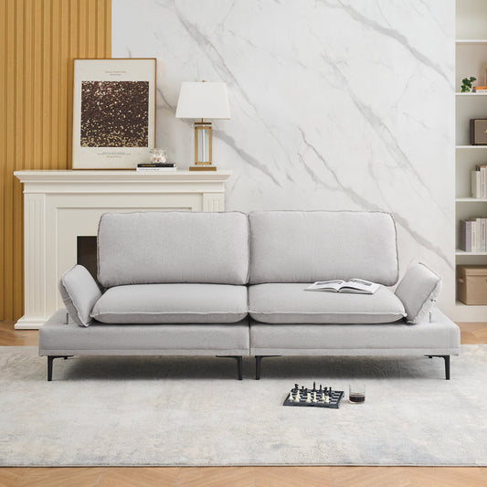 Woven in 89 inch wide cotton and linen, the light grey elegance