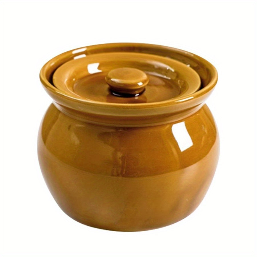 Large Ceramic Soup Pot with Lid HeatResistant Hand Wash Only