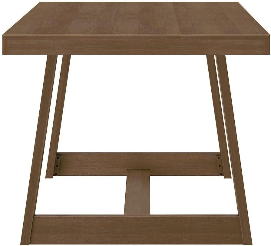 72 Inch Farmhouse Dining Table, Solid Wood Rustic Kitchen Table, Large - Festival Furnish