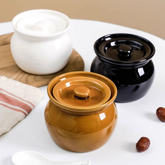 Large Ceramic Soup Pot with Lid HeatResistant Hand Wash Only