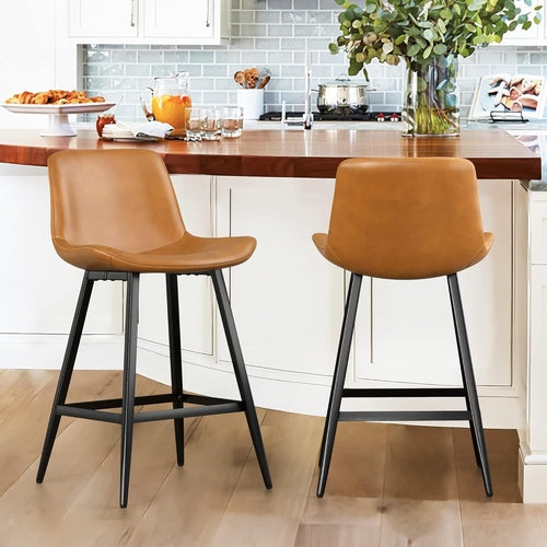 24 Inch Counter Stool, Modern Bucket Barstool, Kitchen Counter with - Festival Furnish