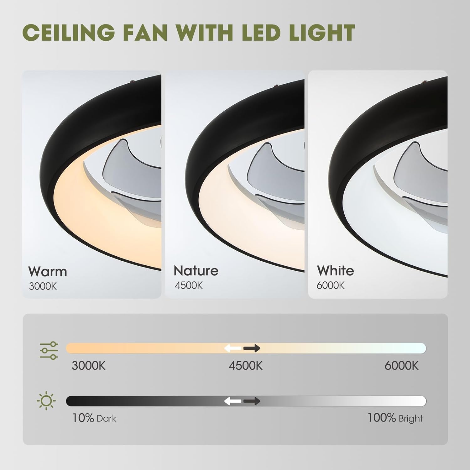 Ceiling Fans with Lights, 20" Flush Mount Ceiling Fan with Remote & - Festival Furnish