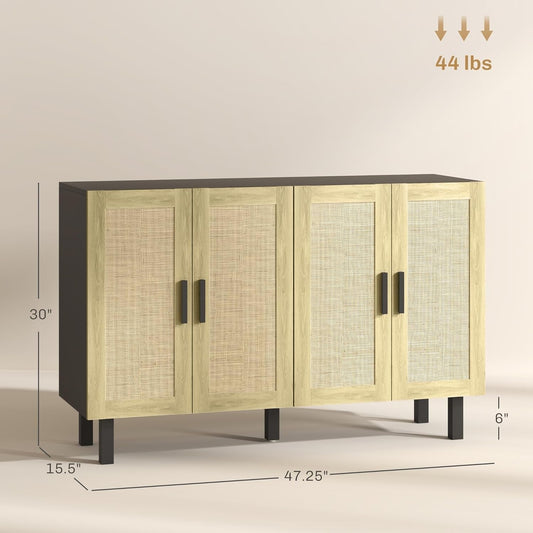 Sideboard Buffet Cabinet, Kitchen Cabinet, Coffee Bar Cabinet with 4 - Festival Furnish