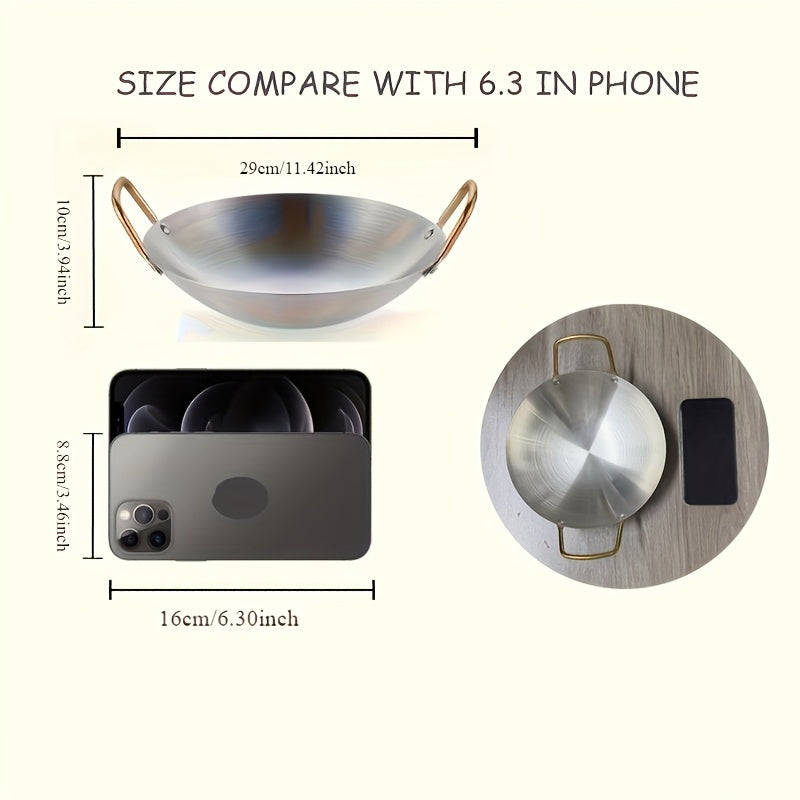 Durable Stainless Steel Wok Thick RoundBottom Soup Pot