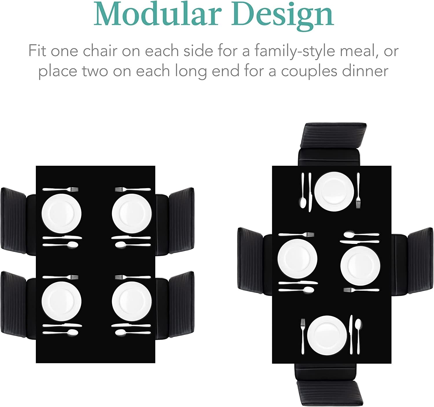 5-Piece Kitchen Dining Table Set for Dining Room - Festival Furnish