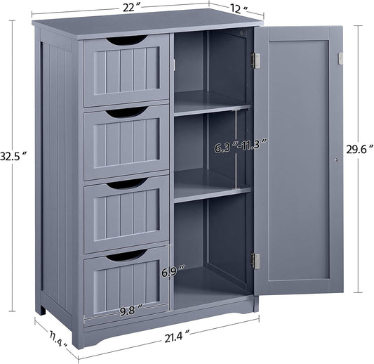 Bathroom Floor Cabinet, Freestanding Storage Organizer Unit Kitchen - Festival Furnish