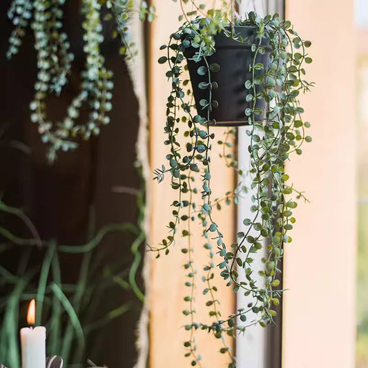 Hanging Faux Ceropegia Vine in Pot