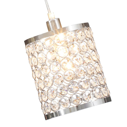 Crystal Pendant Light Modern Kitchen Island Lighting Adjustable White - Festival Furnish