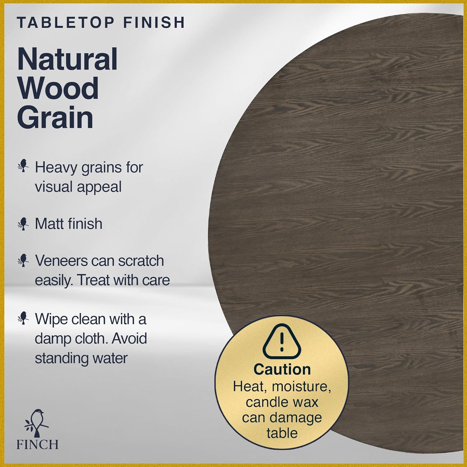 Alfred round Solid Wood Rustic Dining Table for Farmhouse Kitchen Room - Festival Furnish