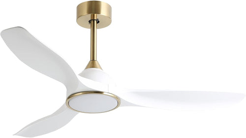52 Inch 6 Speed High CFM Quiet DC Motor Modern Ceiling Fan with Lights