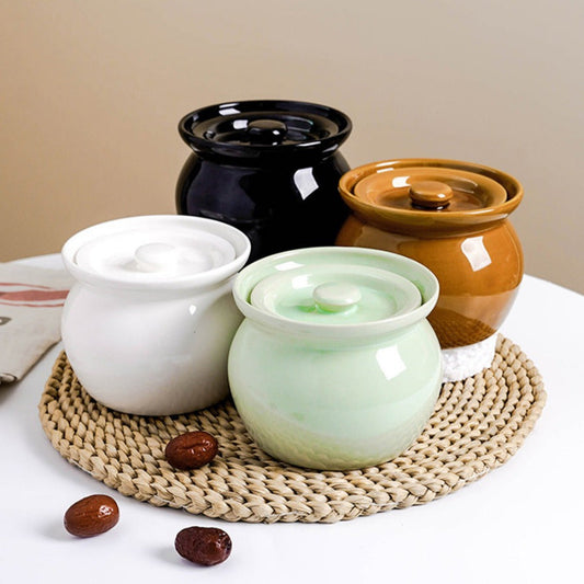 Large Ceramic Soup Pot with Lid HeatResistant Hand Wash Only