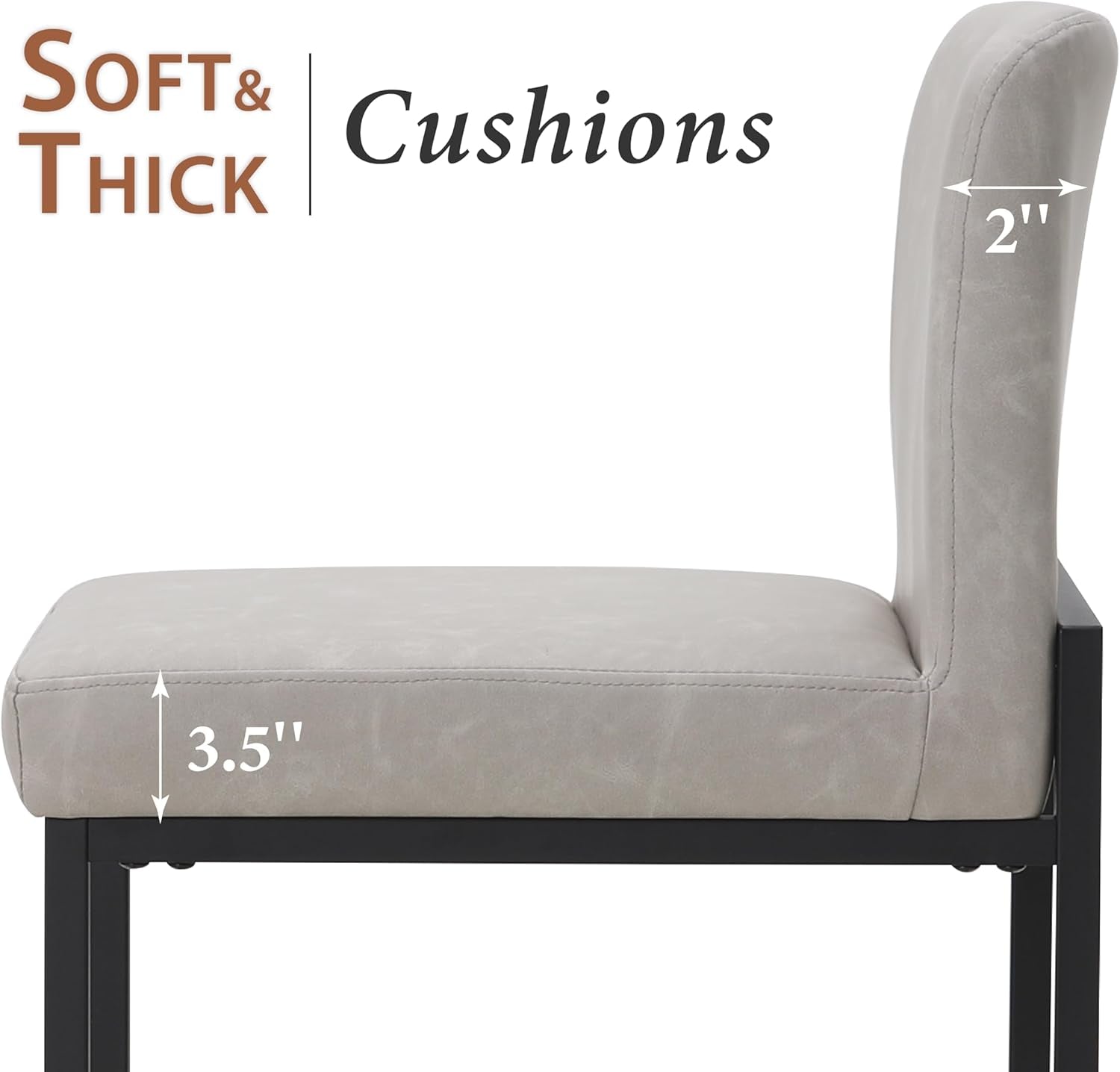 Bar Stools Set of 4 - Counter Height Bar Stool Pu Leather Kitchen - Festival Furnish