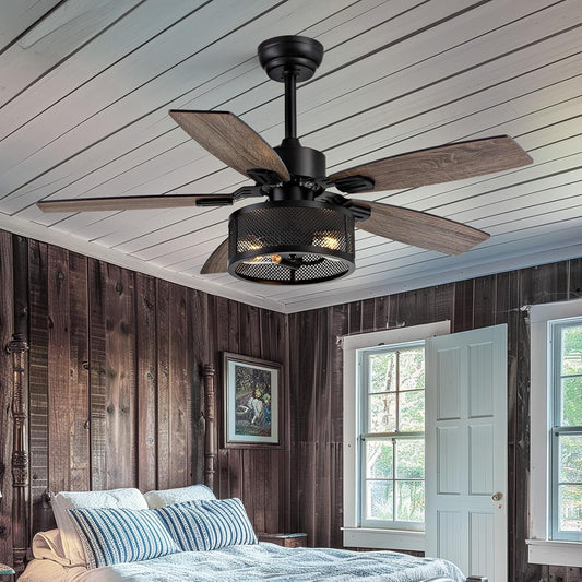 42 Inch Ceiling Fans with Lights and Remote Control, Ceiling Fan for