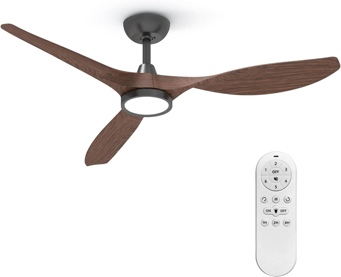 Ceiling Fans with Lights and Remote, 52 Inch Large Airflow Indoor
