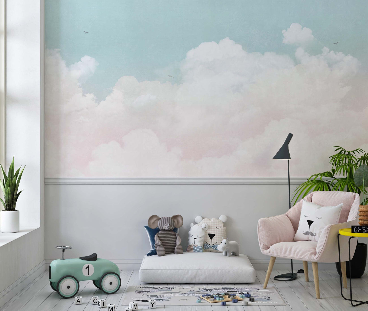 Pink and blue cloud wallpaper