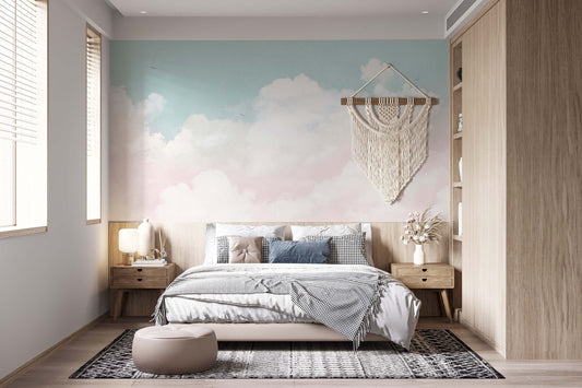 Pink and blue cloud wallpaper