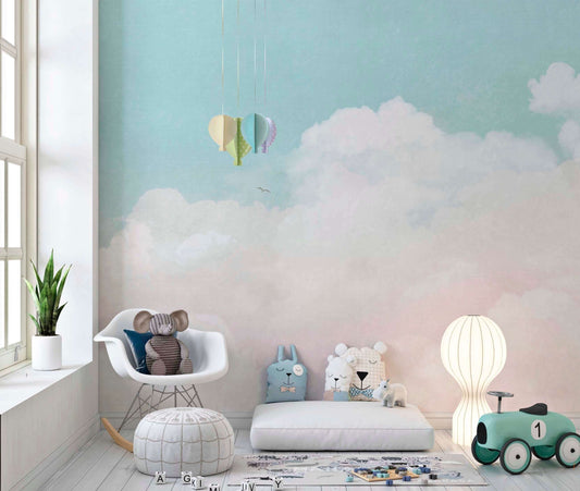Pink and blue cloud wallpaper