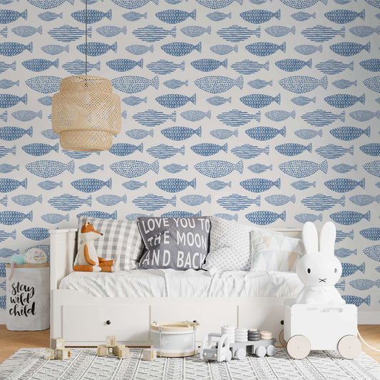 Blue fish wallpaper